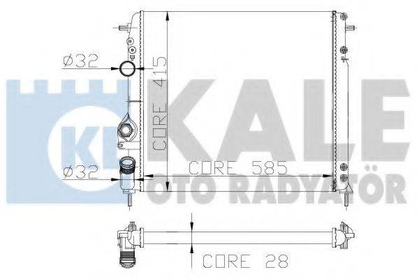 KALE OTO RADYATOR 127800 Радіатор, охолодження двигуна