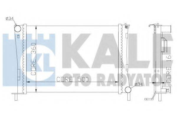 KALE OTO RADYATOR 349600 Радіатор, охолодження двигуна