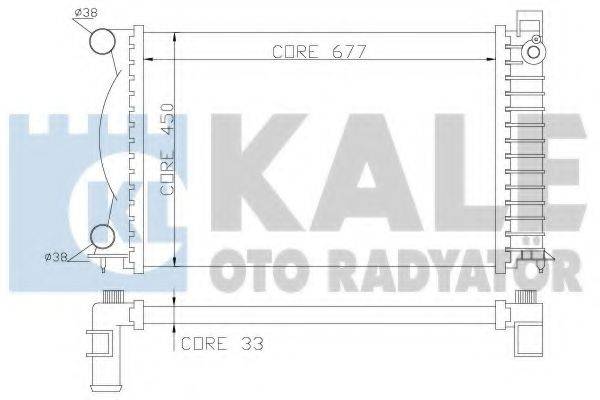 KALE OTO RADYATOR 353100 Радіатор, охолодження двигуна