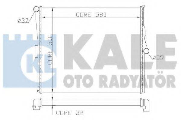 KALE OTO RADYATOR 354500 Радіатор, охолодження двигуна