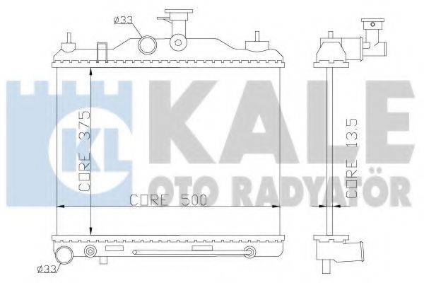 KALE OTO RADYATOR 369600 Радіатор, охолодження двигуна