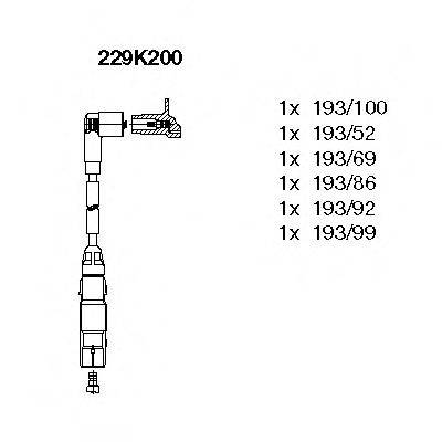 BREMI 229K200 Комплект дротів запалювання