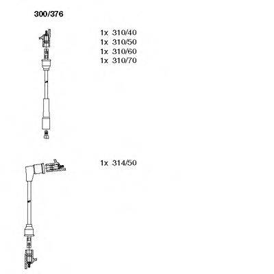 BREMI 300376 Комплект дротів запалювання