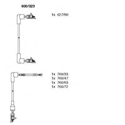 BREMI 600323 Комплект дротів запалювання