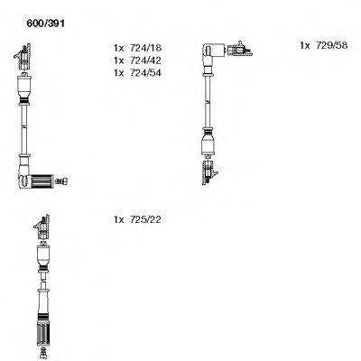 BREMI 600391 Комплект дротів запалювання