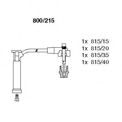 BREMI 800215 Комплект дротів запалювання