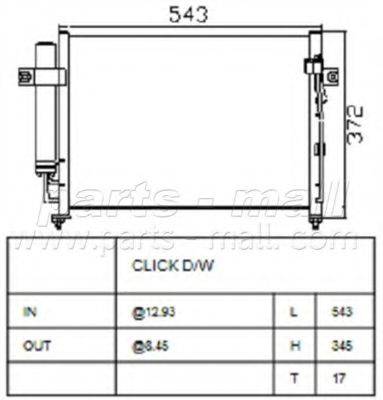 PARTS-MALL PXNCA012 Конденсатор, кондиціонер