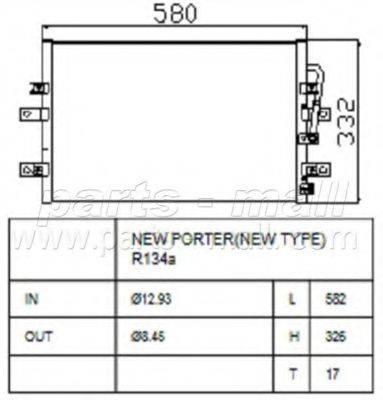 PARTS-MALL PXNCA056 Конденсатор, кондиціонер