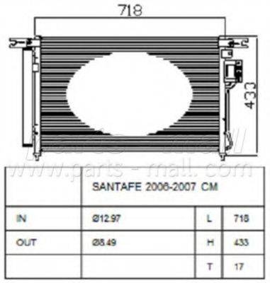 PARTS-MALL PXNCA086 Конденсатор, кондиціонер