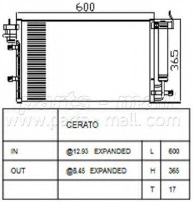 PARTS-MALL PXNCB048 Конденсатор, кондиціонер