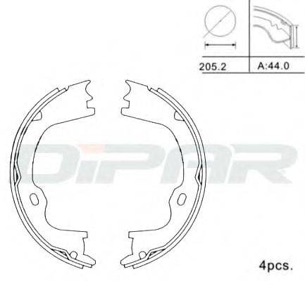 DITAS DPB1009 Комплект гальмівних колодок
