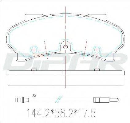 DITAS DFB1294 Комплект гальмівних колодок, дискове гальмо