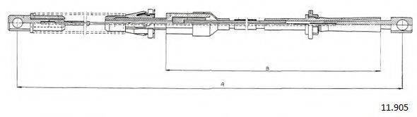 CABOR 11905 Тросик газу