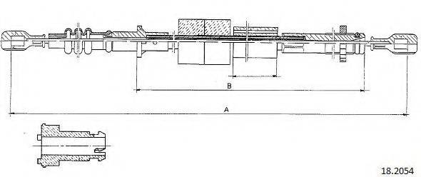 CABOR 182054 Трос, управління зчепленням