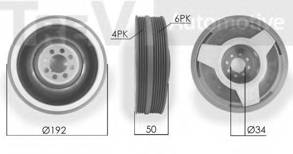 TREVI AUTOMOTIVE PC1026 Ремінний шків, колінчастий вал
