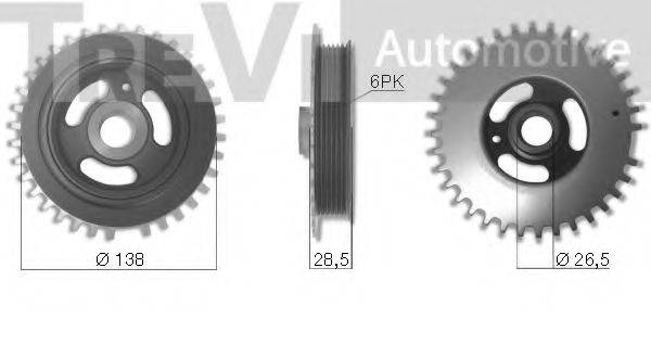 TREVI AUTOMOTIVE PC1278 Ремінний шків, колінчастий вал