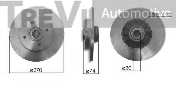 TREVI AUTOMOTIVE WB2223 Комплект підшипника маточини колеса