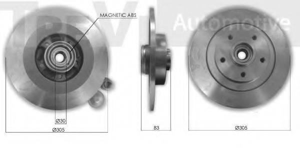 TREVI AUTOMOTIVE WB2289 Комплект підшипника маточини колеса