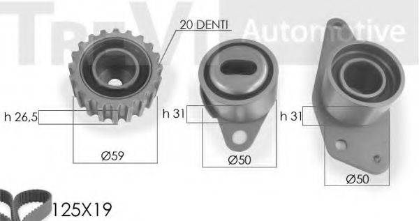 TREVI AUTOMOTIVE KD1009 Комплект ременя ГРМ