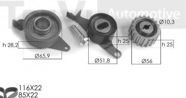 TREVI AUTOMOTIVE KD1041 Комплект ременя ГРМ