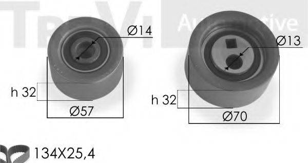 TREVI AUTOMOTIVE KD1044 Комплект ременя ГРМ