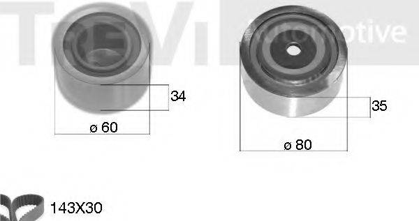 TREVI AUTOMOTIVE KD1195 Комплект ременя ГРМ