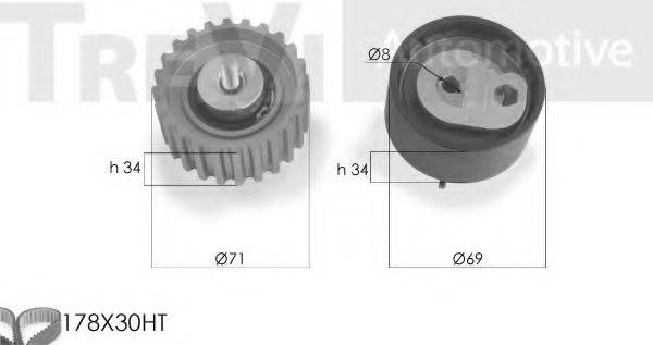 TREVI AUTOMOTIVE KD1253 Комплект ременя ГРМ