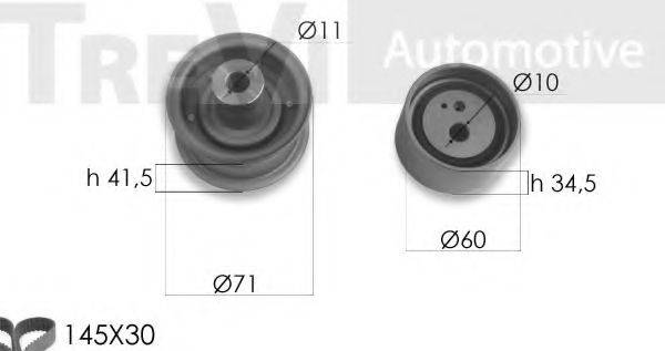 TREVI AUTOMOTIVE KD1443 Комплект ременя ГРМ