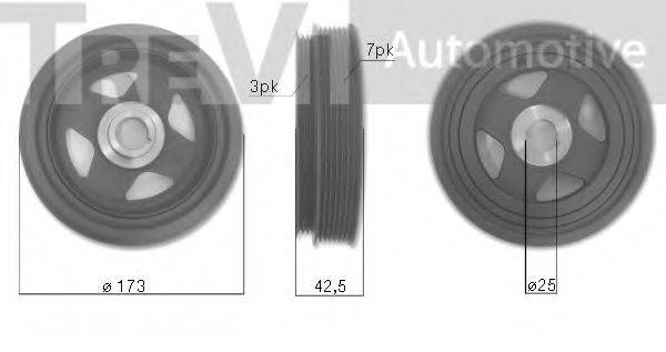 TREVI AUTOMOTIVE PC1196 Ремінний шків, колінчастий вал
