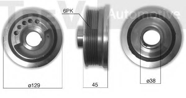 TREVI AUTOMOTIVE PC1146 Ремінний шків, колінчастий вал