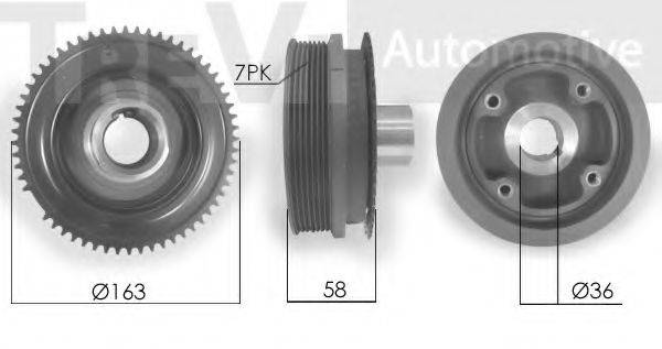 TREVI AUTOMOTIVE PC1166 Ремінний шків, колінчастий вал