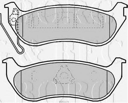 BORG & BECK BBP2174 Комплект гальмівних колодок, дискове гальмо