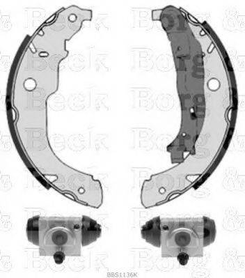 BORG & BECK BBS1136K Комплект гальмівних колодок