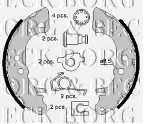 BORG & BECK BBS6142 Комплект гальмівних колодок