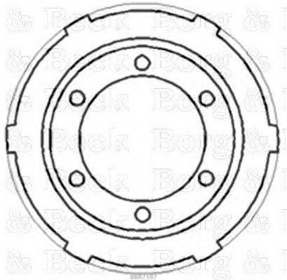 BORG & BECK BBR7187 Гальмівний барабан