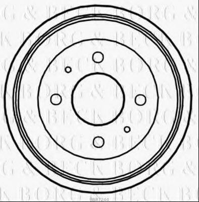 BORG & BECK BBR7244 Гальмівний барабан
