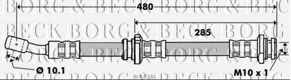 BORG & BECK BBH7386 Гальмівний шланг