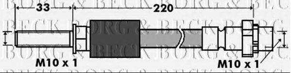 BORG & BECK BBH7393 Гальмівний шланг
