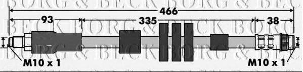 BORG & BECK BBH7516 Гальмівний шланг