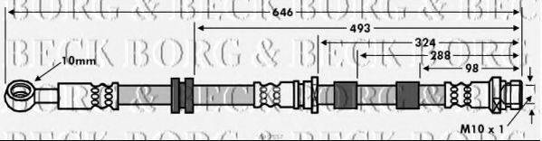 BORG & BECK BBH7557 Гальмівний шланг