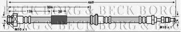 BORG & BECK BBH7698 Гальмівний шланг