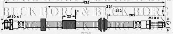 BORG & BECK BBH7921 Гальмівний шланг