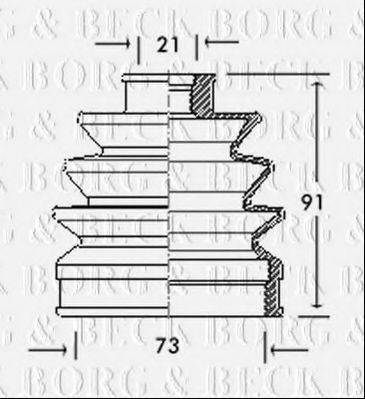 BORG & BECK BCB2056 Пильовик, приводний вал