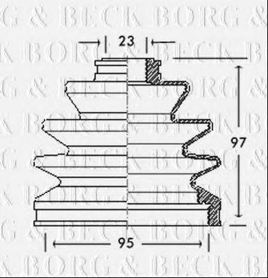 BORG & BECK BCB2063 Пильовик, приводний вал