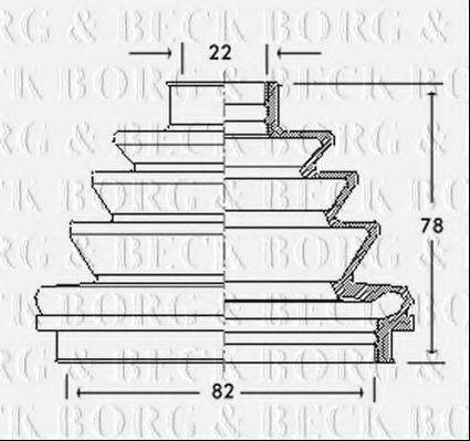 BORG & BECK BCB2110 Пильовик, приводний вал