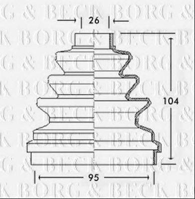 BORG & BECK BCB2215 Пильовик, приводний вал