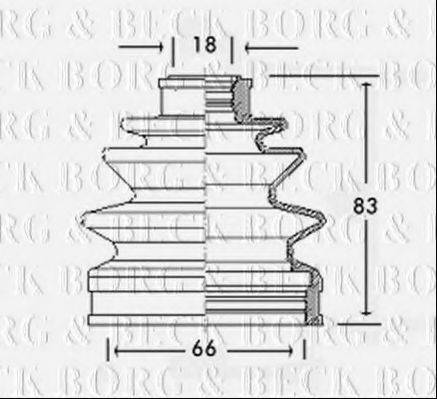 BORG & BECK BCB2243 Пильовик, приводний вал