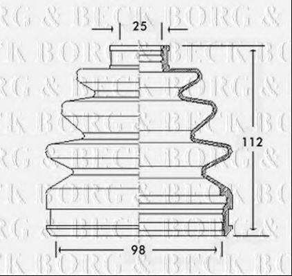 BORG & BECK BCB2289 Пильовик, приводний вал