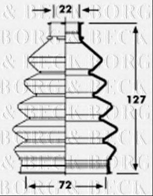 BORG & BECK BCB2351 Пильовик, приводний вал