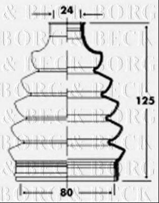 BORG & BECK BCB2364 Пильовик, приводний вал